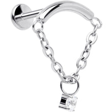 Load image into Gallery viewer, 18G 5/16 CZ Gem Titanium Threadless Dangle Hidden Helix Earring

