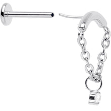 Load image into Gallery viewer, 18G 5/16 CZ Gem Titanium Threadless Dangle Hidden Helix Earring
