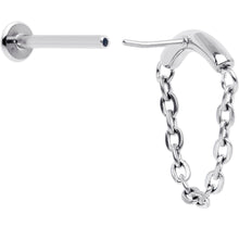 将图片加载到图库查看器，18G 5/16 Titanium Threadless Chain Dangle Hidden Helix Earring
