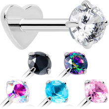 将图片加载到图库查看器，18G 5/16 CZ Implant Grade Titanium Reversible Threadless Flatback
