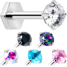 将图片加载到图库查看器，18G 5/16 CZ Implant Grade Titanium Reversible Threadless Flatback
