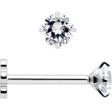 Load image into Gallery viewer, 18G 5/16 CZ Implant Grade Titanium Reversible Threadless Flatback

