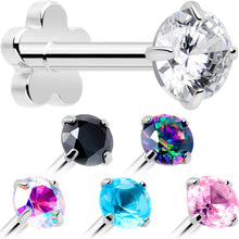 Load image into Gallery viewer, 18G 5/16 CZ Implant Grade Titanium Reversible Threadless Flatback
