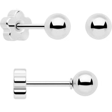 将图片加载到图库查看器，20G CZ Gem Ball Arch Butterfly Reversible Flower Flat Back Earring Set of 6
