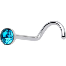 Load image into Gallery viewer, 20G 3mm CZ Bezel Set Push-In Threadless Nose Screw Nose Ring
