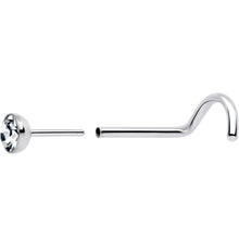 Load image into Gallery viewer, 20G 3mm CZ Bezel Set Push-In Threadless Nose Screw Nose Ring
