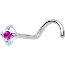将图片加载到图库查看器，20G 3mm CZ Prong Set Push-In Threadless Nose Screw Nose Ring
