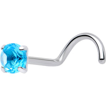 将图片加载到图库查看器，20G 3mm CZ Prong Set Push-In Threadless Nose Screw Nose Ring

