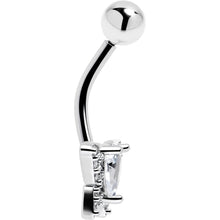 Load image into Gallery viewer, Cubic Zirconia Style Butterfly Belly Ring
