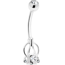 将图片加载到图库查看器，Clear Gem Champagne Dreams Dangle Belly Ring
