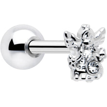 Load image into Gallery viewer, 16G 1/4 Clear CZ Gem Fabulous Angel Cartilage Tragus Earring
