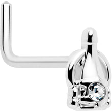 将图片加载到图库查看器，20G 7mm Clear Gem Champagne Dreams L Shape Nose Ring
