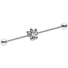 Load image into Gallery viewer, 14G Clear CZ Gem Fabulous Angel Industrial Barbell 38mm
