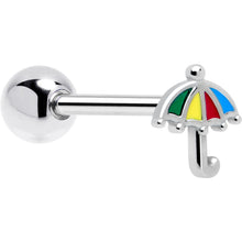 Load image into Gallery viewer, Colorful Umbrella Barbell Tongue Ring

