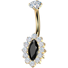 将图片加载到图库查看器，Implant Grade Titanium Internally Threaded Firey Oval Belly Ring
