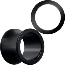 Load image into Gallery viewer, Black Hand Polished Double Flare Tunnel Plug Set 6mm to 25mm

