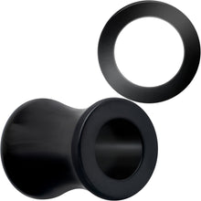Load image into Gallery viewer, Black Hand Polished Double Flare Tunnel Plug Set 6mm to 25mm
