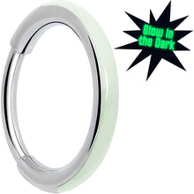 Load image into Gallery viewer, 20G Implant Grade Titanium  Glow in the Dark Hinged Segment Nose Hoop
