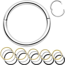 将图片加载到图库查看器，20G Implant Grade Titanium Half Closure Hinged Segment Ring
