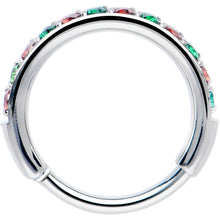 将图片加载到图库查看器，20G Micro Gem Titanium Hinged Nose Hoop - Christmas Nose Ring
