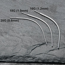 将图片加载到图库查看器，Stainless Steel Curved Insertion Tool, Threadless Insertion Pin Taper
