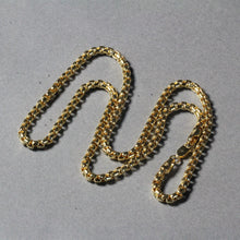 将图片加载到图库查看器，3.4mm 14k Yellow Gold Round Box Chain
