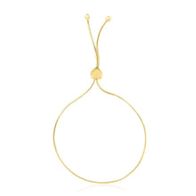 Load image into Gallery viewer, 14k Yellow Gold Adjustable Lariat Style Heart Motif Bracelet
