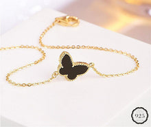 将图片加载到图库查看器，New Modern Fashion Gold Bracelet For Girl Elegant 925 Silver Jewelry Butterfly Shaped Bracelets Luxury For Female Wedding Party Ornament
