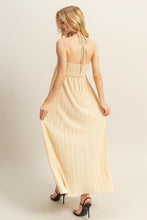 Load image into Gallery viewer, Knotted Detail Halter Neck Flowy Maxi Dress Elegant and Chic Halter Neck Dress with Flowy Maxi Length for Formal Events
