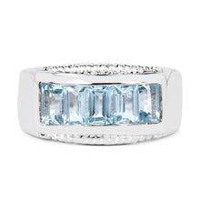 Load image into Gallery viewer, 1.75 Carat Genuine Blue Topaz .925 Sterling Silver Ring
