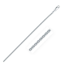 将图片加载到图库查看器，Rhodium Plated 2.5mm Sterling Silver Popcorn Style Chain
