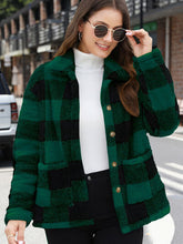 Load image into Gallery viewer, Beautiful Red Women Drop Shoulder Fuzzy Button-Up Jacket Soft And Comfortable Casual Fit Jacket
