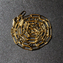 将图片加载到图库查看器，14K Yellow Gold Wide Paperclip Chain (3.3mm)
