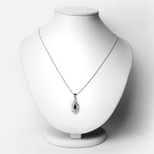 Load image into Gallery viewer, 0.63 Carat Genuine Garnet and White Topaz .925 Sterling Silver Pendant
