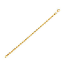 Load image into Gallery viewer, Silk Rope Chain Bracelet in 14k Yellow Gold  (4.30 mm)
