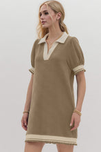 Load image into Gallery viewer, Trendy Contrast Short Sleeve Mini Dress Soft &amp; Comfortable Casual Dress for Women
