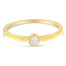 Load image into Gallery viewer, 14K Yellow Gold Plated .925 Sterling Silver Miracle Set Diamond Ring (1/20 Cttw, J-K Color, I1-I2 Clarity) - Size 6
