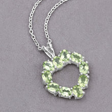 Load image into Gallery viewer, 1.70 Carat Genuine Peridot .925 Sterling Silver Pendant
