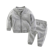 Load image into Gallery viewer, Fashion New Clothes Cotton Long Sleeve Solid Zipper Jacket Pants 2pcs Baby Boy / Baby Girl Clothing Set In Sport Design

