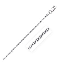 Load image into Gallery viewer, Sterling Silver Rhodium Plated Wheat Chain 1.5mm
