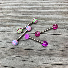 Load image into Gallery viewer, Purple Paradise HYPNOTIC Barbell Tongue Ring
