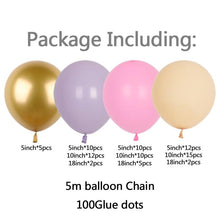 将图片加载到图库查看器，85Pcs Purple Pink Balloon Arch Garland For Festival Family Engagement Wedding Birthday Theme Anniversary Celebration Decoration For Party
