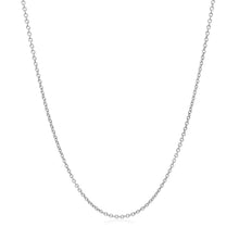 将图片加载到图库查看器，14k White Gold Round Cable Link Chain 1.2mm
