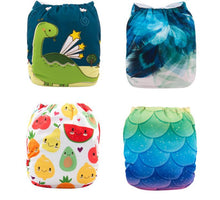 将图片加载到图库查看器，ModernLuxury Printed Baby Cloth Diaper Reusable Cloth Nappy Snap Adjustable Pocket Diaper Nappies For Baby Kids
