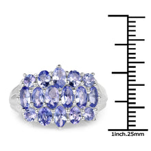 Load image into Gallery viewer, 3.08 Carat Genuine Tanzanite .925 Sterling Silver Ring
