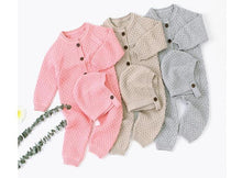 将图片加载到图库查看器，Handmade Girls Romper Knitted Newborn Baby Clothes Romper With Hat Infant Toddler Jumpsuit For Boys And Girls Warm Jumpsuit For Winter
