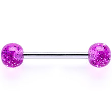 Load image into Gallery viewer, Glittering Grape GLITTER Barbell Tongue Ring
