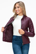 Load image into Gallery viewer, Women Warm Sleek Dual-Zipper Layered Jacket with Cozy Fuzzy Hood Urban Chic &amp; Comfortable Jacket
