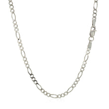 将图片加载到图库查看器，2.6mm 14k White Gold Solid Figaro Chain
