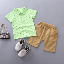 将图片加载到图库查看器，Modern Luxury Baby Boys T shirt And Shorts Anchor Printed Children's Clothing in Elegant  Deisgn
